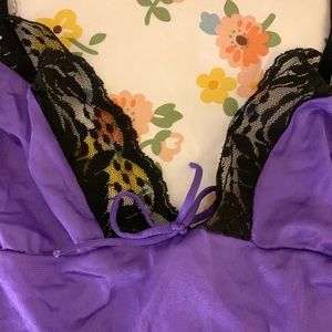 Silky Purple Lace Body Suit / Lingerie